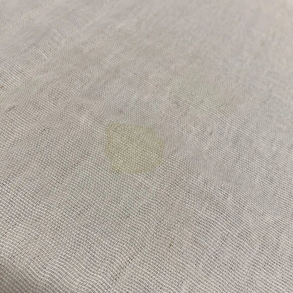 Auth FURLA - Cream Beige Hemp Viscose Cotton Scarf - Picture 4 of 7